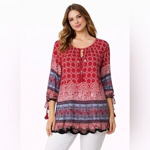 🌻 NWT! Angie Boho Peasant Blouse